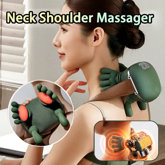Neck & Shoulder Pain Relief Massager — Heat & Kneading Therapy