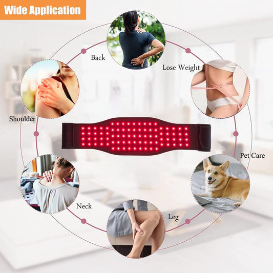 Infrared Heat Therapy Belt — Red Light & Pain Relief for Back & Waist